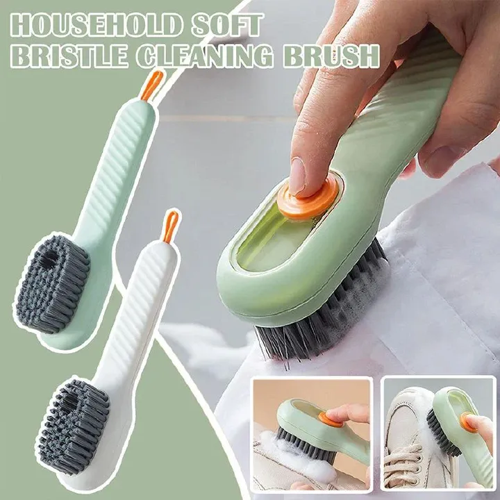 Cleaning Brush Automatic Liquid Discharge Soft Bristled Shoe Brush Long Handle Brush Household Cleaning Tool