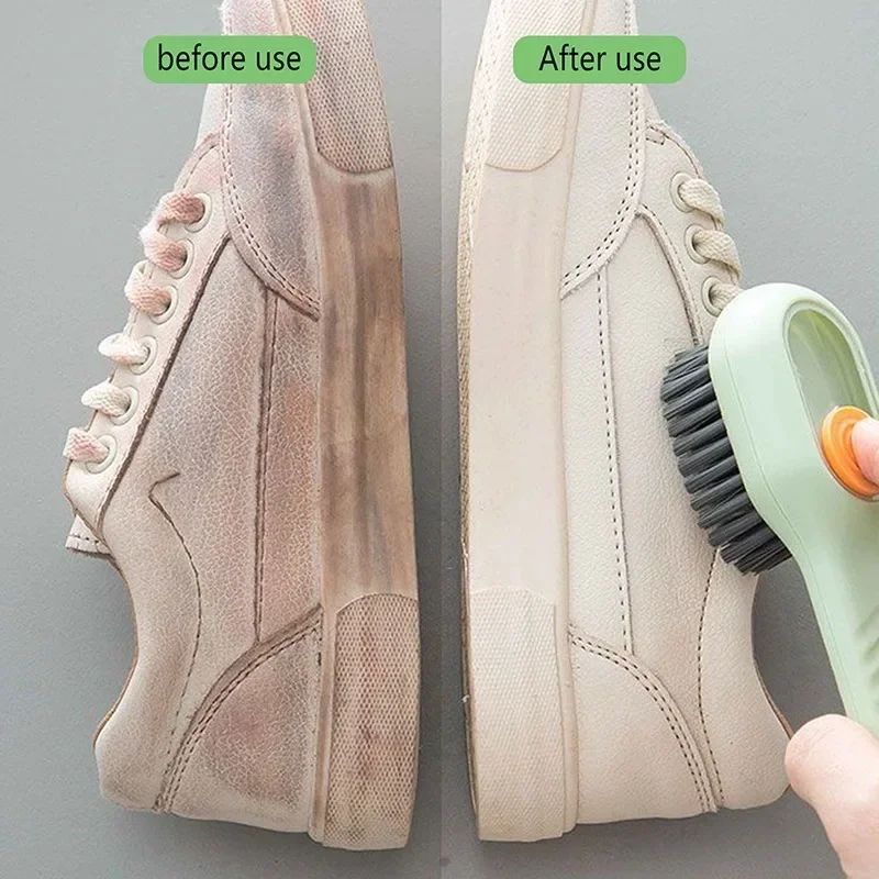 Cleaning Brush Automatic Liquid Discharge Soft Bristled Shoe Brush Long Handle Brush Household Cleaning Tool