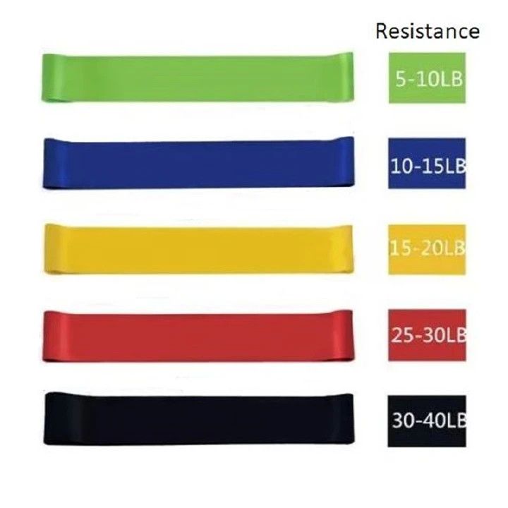 Training bands elastic 5 pieces exercise bands for sports and fitness resistance bands for fat loss and weight loss