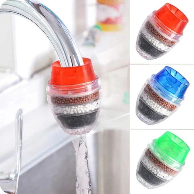 Kitchen Faucet Tap 5 Layers Activated Carbon Water Filter Purifier