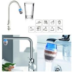 Kitchen Faucet Tap 5 Layers Activated Carbon Water Filter Purifier