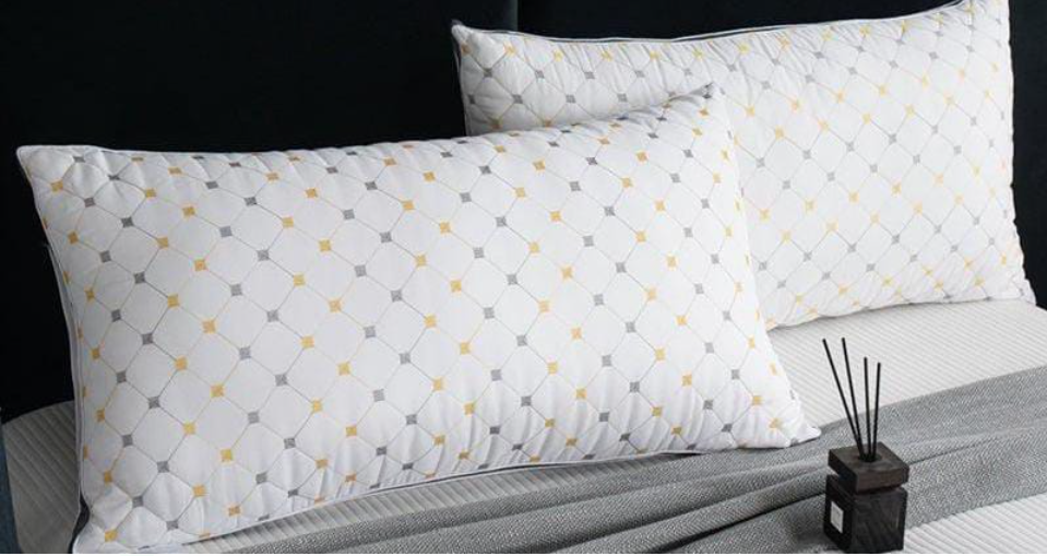 Set Of 2 Bed Pillow Soft Comfy pillows (Pair- Pure Fibre Filled)