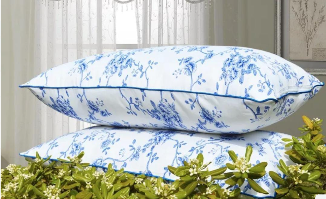 Set Of 2 Bed Pillow Soft Comfy pillows (Pair- Pure Fibre Filled)