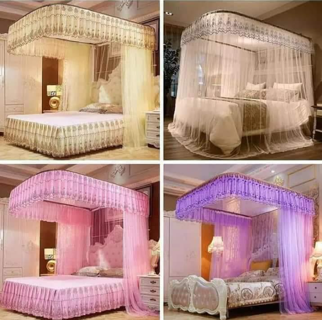 {CLERANCE SALE!!!} 2 Stand Mosquito Net with Sliding Rails 2Stands/2poles strong Mosquito net with sliding rails ,mosquitor repellent tent bedding accessories Colour at an affordable price