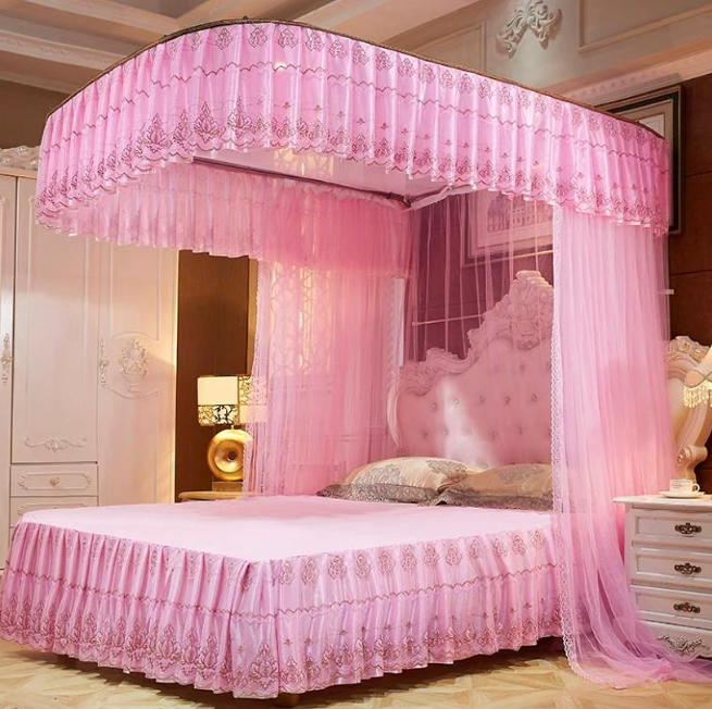 {CLERANCE SALE!!!} 2 Stand Mosquito Net with Sliding Rails 2Stands/2poles strong Mosquito net with sliding rails ,mosquitor repellent tent bedding accessories Colour at an affordable price
