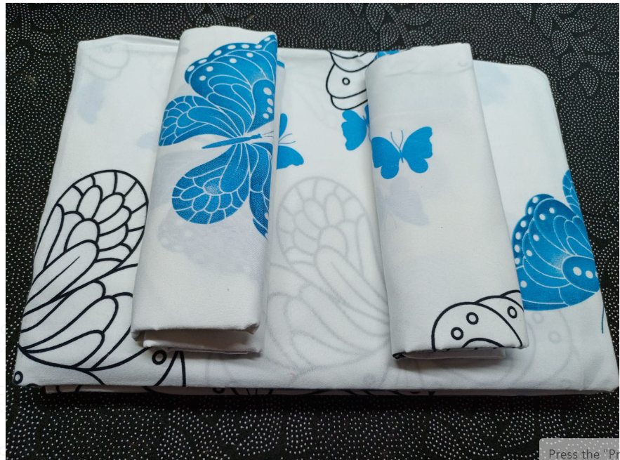 4 Pcs 6x6 Fashion Bedsheet Set  (2 Bedsheets & 2 Pillowcases)