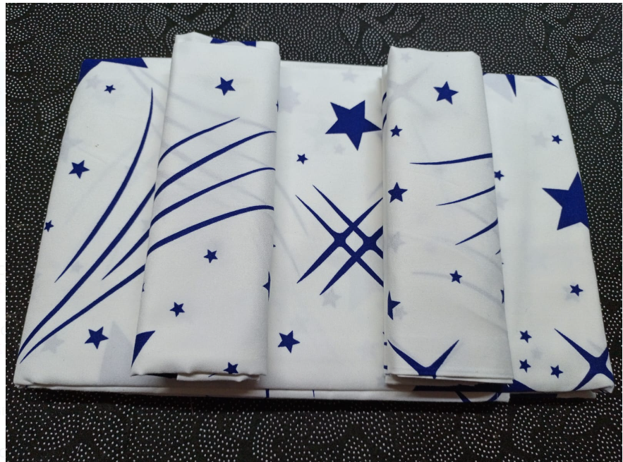 4 Pcs 6x6 Fashion Bedsheet Set  (2 Bedsheets & 2 Pillowcases)