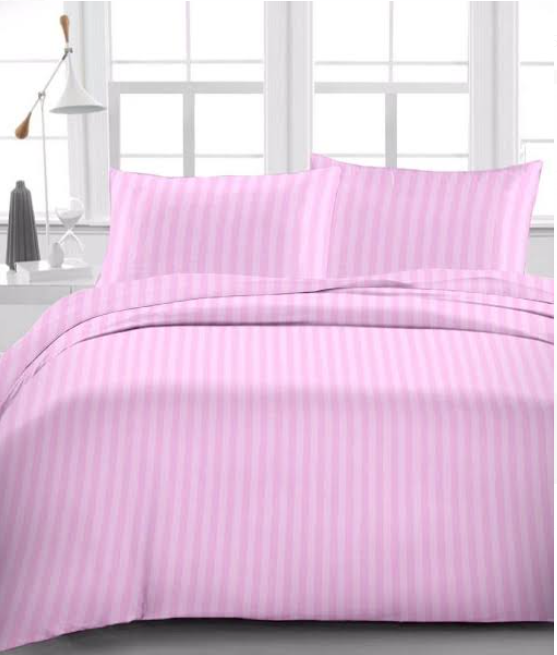 4PCS High-Quality Cotton stripped bedsheets (2 Bedsheets, 2 pillowcases)