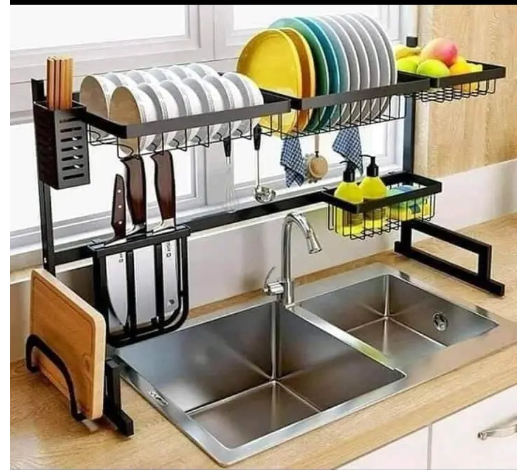 Over Sink Dish Drying Rack Drainer Shelf for Kitchen Counter Organizer