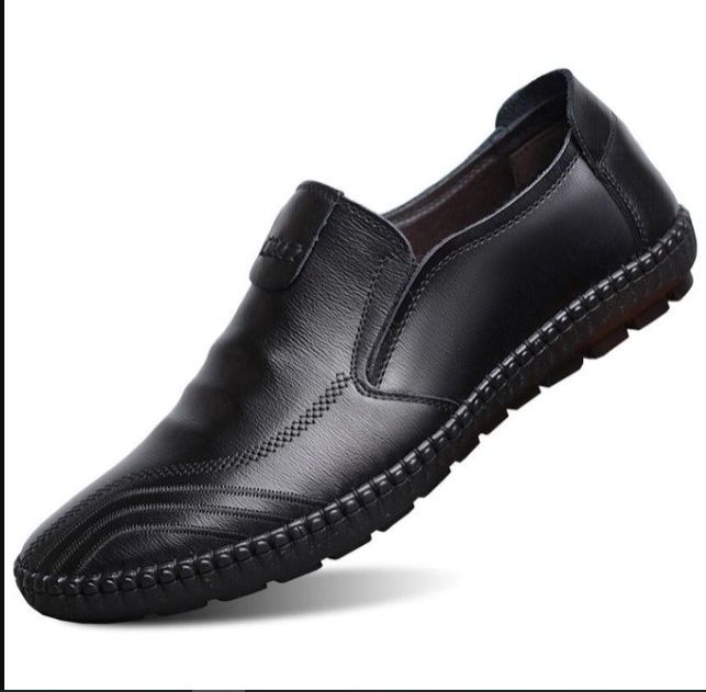 Step Into Comfort And Style With These Sleek, Versatile Black Men Loafers Fashion Men's Shoes Featuring Minimalist Design, Crafted From Durable Faux Leather With a Flexible Sole, Ensuring Comfort