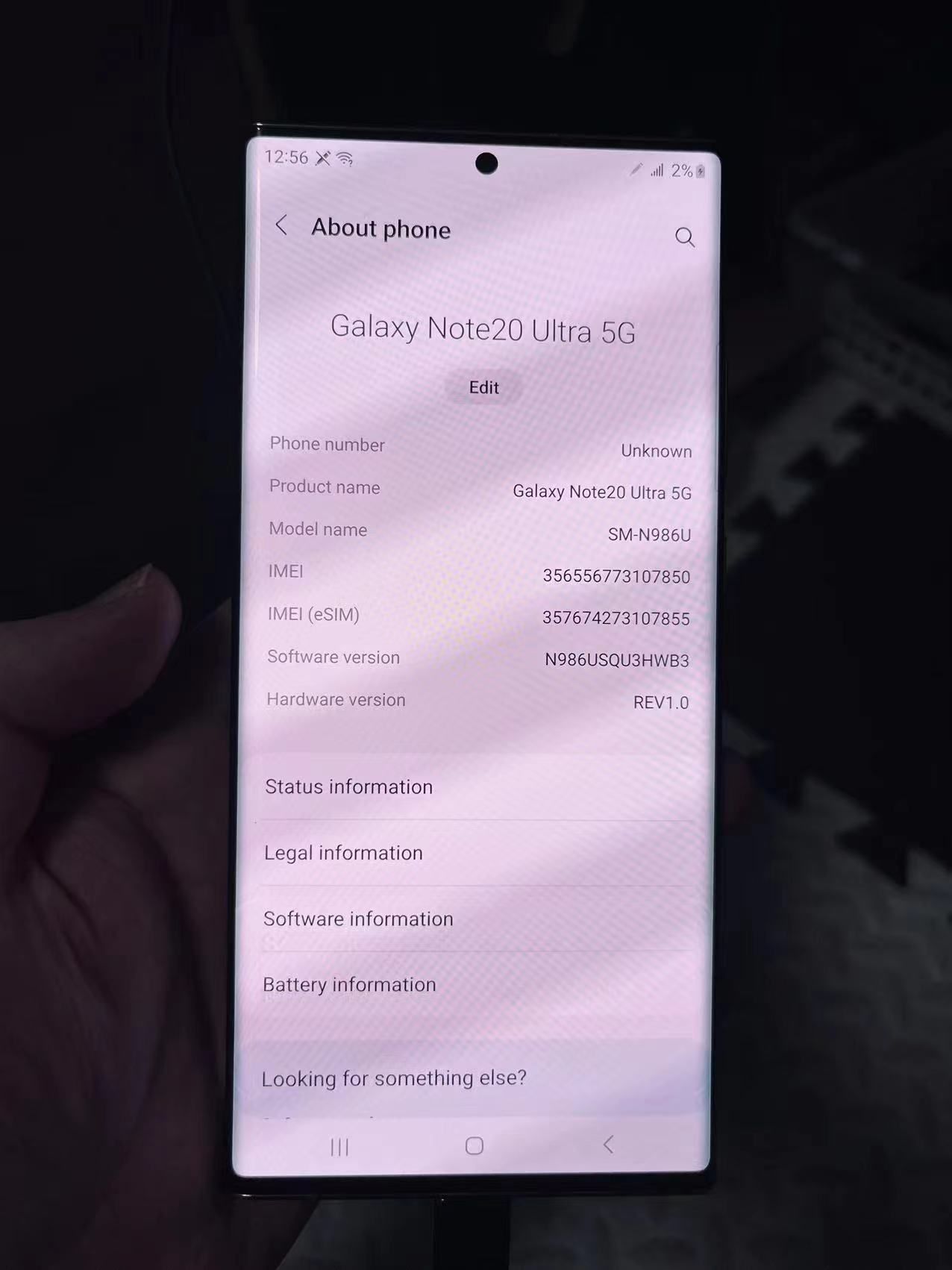 Refurbished Samsung Galaxy Note 20 Ultra Original 5G Smartphone Note 20U 12GB + 128GB Cellphone