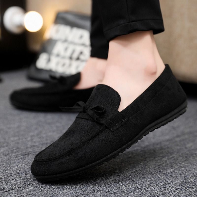 40-46Autumn men's shoes, casual shoes, cloth shoes, beanie shoes, men's slip-on shoes black