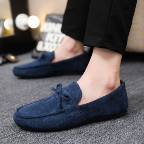 40-46BLUE Autumn men's shoes, casual shoes, cloth shoes, beanie shoes, men's slip-on shoes blue
