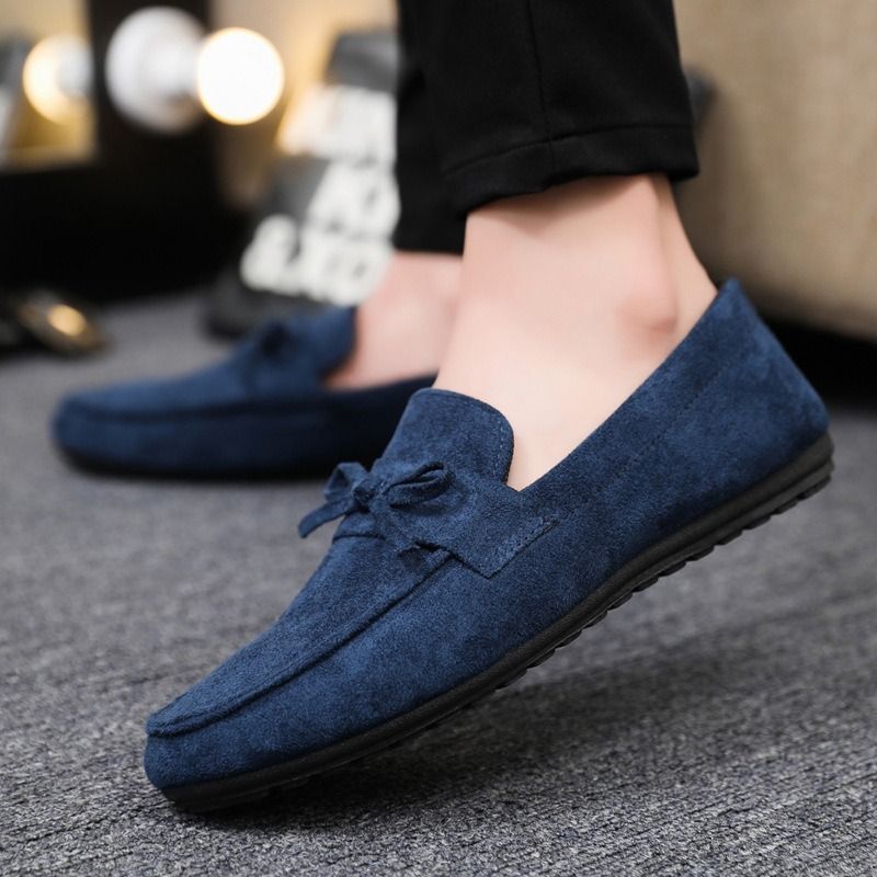 40-46BLUE Autumn men's shoes, casual shoes, cloth shoes, beanie shoes, men's slip-on shoes blue