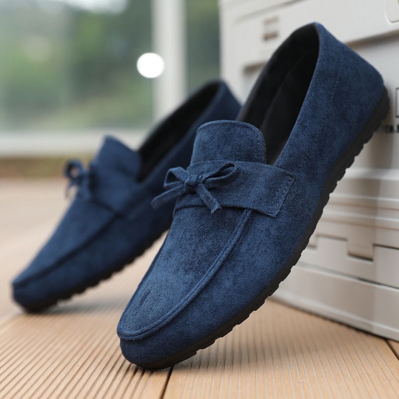 40-46BLUE Autumn men's shoes, casual shoes, cloth shoes, beanie shoes, men's slip-on shoes blue