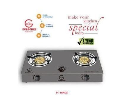 Eurochef 2 Burner Glass Table top Gas Stove Double Burner Gas Cooker Saving Gas cooker