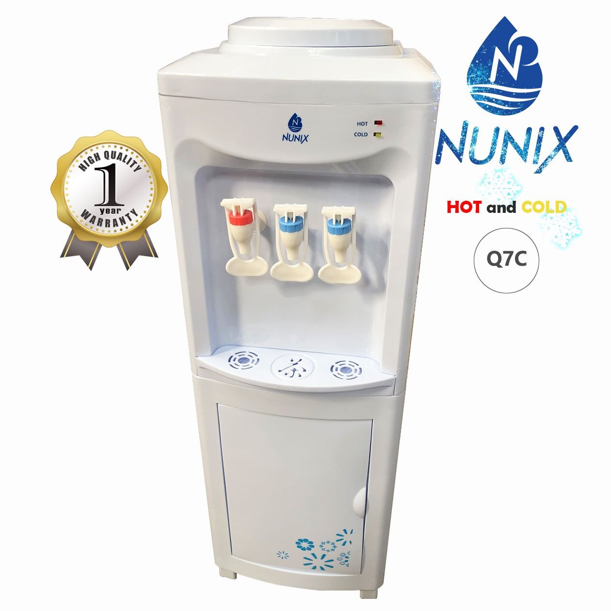 Nunix 3 Taps Hot, Cold and Normal Stand Alone Water Dispenser Q7C