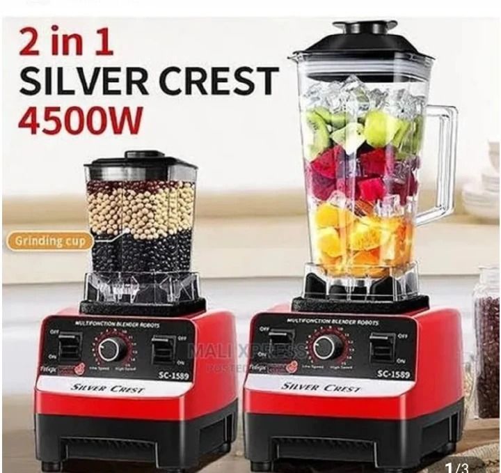 Silver Crest 2 In 1 Blender With Grindering Cup or Grinder  Commercial Blender