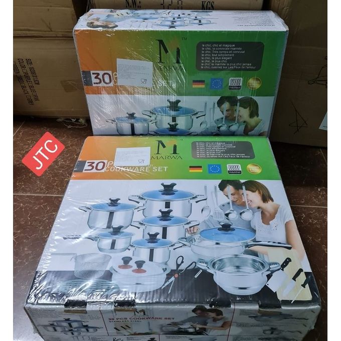 30pcs of Marwa German Longlife 30pcs Heavy Duty Cookware Set Sufurias Cooking Pots