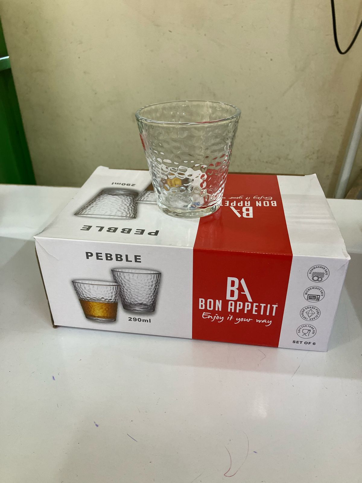 Set of 6 Bon Appetit Whisky Glasses