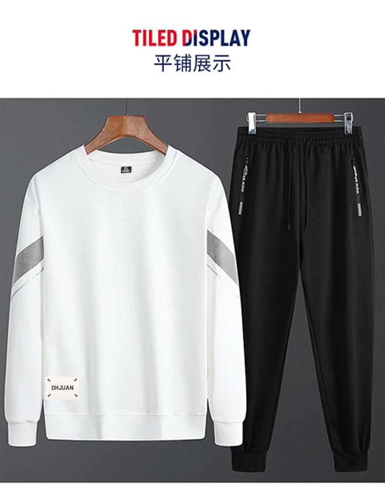 2024 Spring and autumn men's casual sports hoodie suit youth sports loose fashion crewneck hoodie suit men's clothing suit activity suit