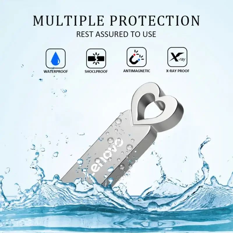 Lenovo Pen Drive 2tb High Speed Flash Memory Metal Pendrive 1tb Flash Drive 512GB 256GB USB Memory Storage Device U Disk for PC