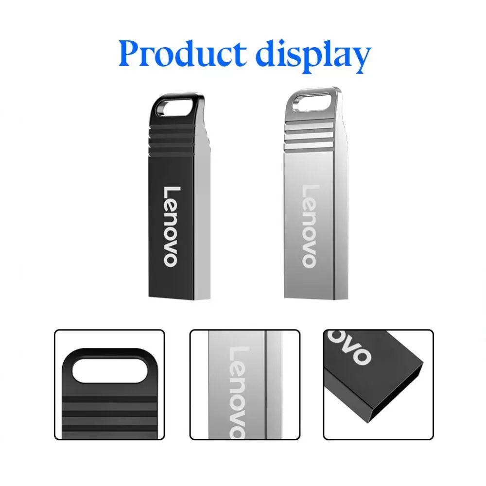 Lenovo Pen Drive 2tb High Speed Flash Memory Metal Pendrive 1tb Flash Drive 512GB 256GB USB Memory Storage Device U Disk for PC