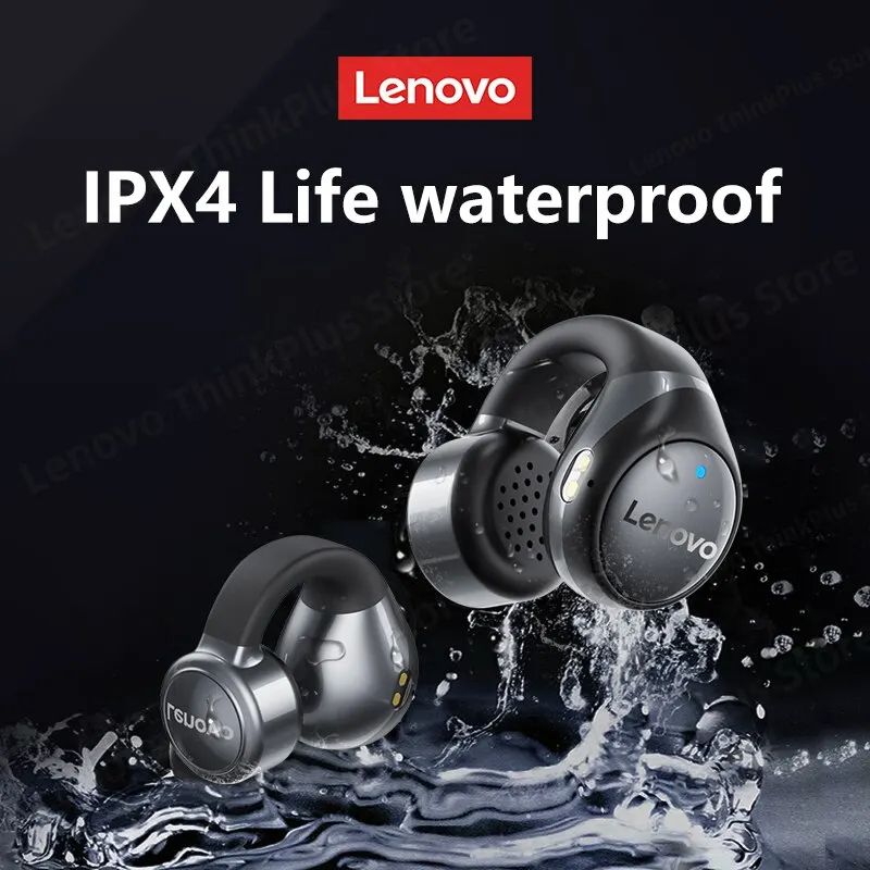 Lenovo X20 Earphones Bluetooth 5.3 Ear Clip Gaming Earphones Wireless Headphones Touch Control Earbuds 350mAh New Design