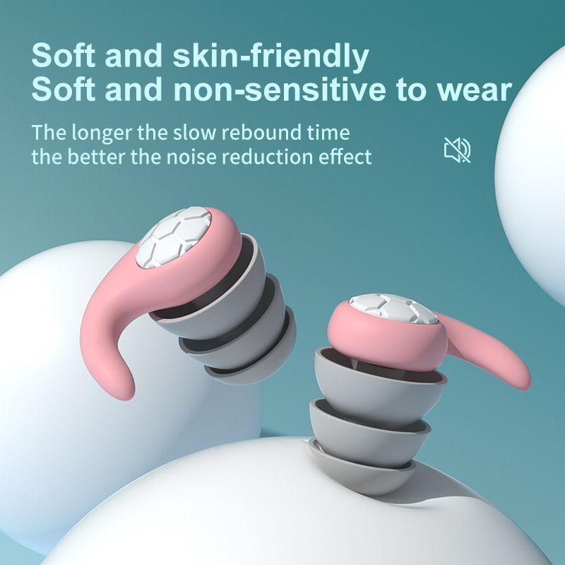 Sleep Noise Prevention Earplugs Snore Reducing Aids Swimming Earplugs Sleeping Ear Plugs Soft Silicone Waterproof Earbud ,Ear Plugs For Swim Sleep & Travel & Work Reusable Comfy