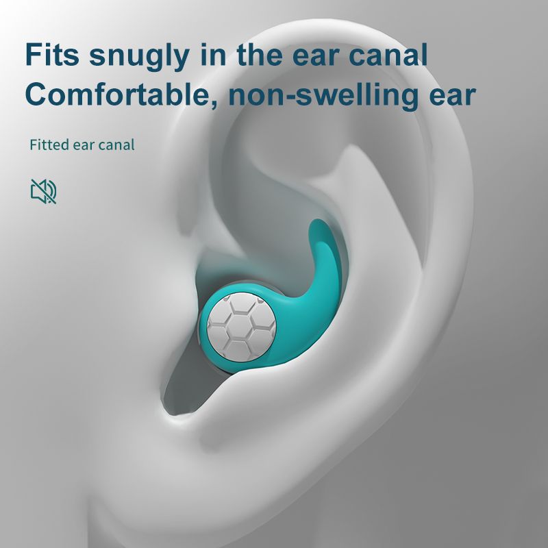 Sleep Noise Prevention Earplugs Snore Reducing Aids Swimming Earplugs Sleeping Ear Plugs Soft Silicone Waterproof Earbud ,Ear Plugs For Swim Sleep & Travel & Work Reusable Comfy