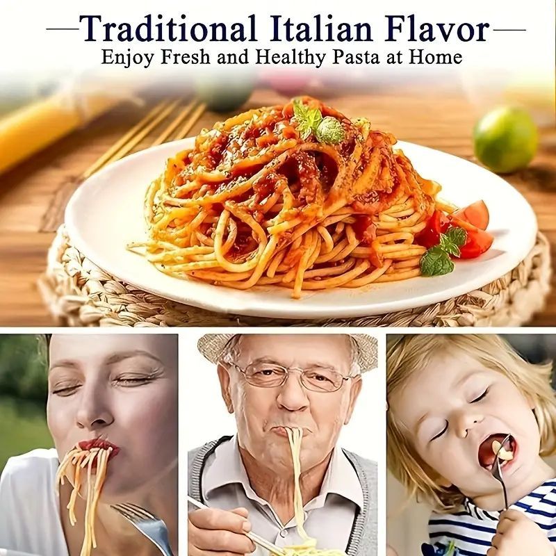 Noodles Maker For Homemade Pasta, Stainless Steel Pasta Machine With Cutter And Hand Crank