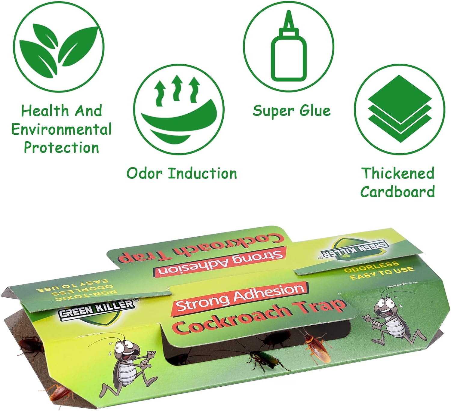 10 pcs Professional Cockroach Trap - Multi-Entry Bait Station for Fast Roach Control & Elimination, Cockroach Trap, Roach Motel, Pet Friendly Roach Killer Indoor for Roach, Ants, Spiders, Bugs