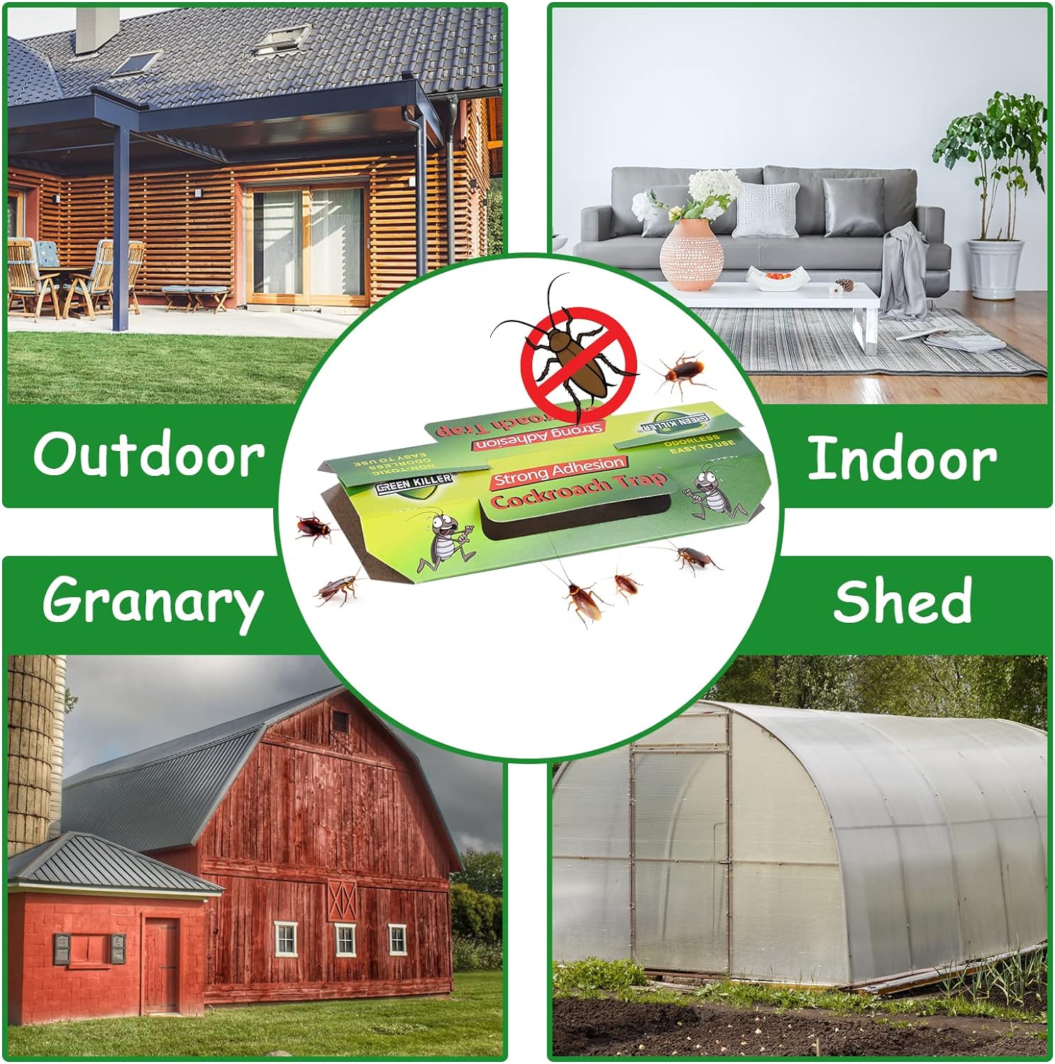 10 pcs Professional Cockroach Trap - Multi-Entry Bait Station for Fast Roach Control & Elimination, Cockroach Trap, Roach Motel, Pet Friendly Roach Killer Indoor for Roach, Ants, Spiders, Bugs
