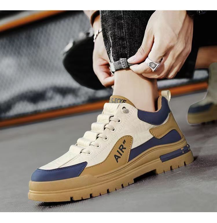 ZZQLM New Shoes for Men Comfortable Lace Up Flat Men's Casual Shoes Outdoor Men's Sneakers Fashion Sport Vulcanized Shoes Male