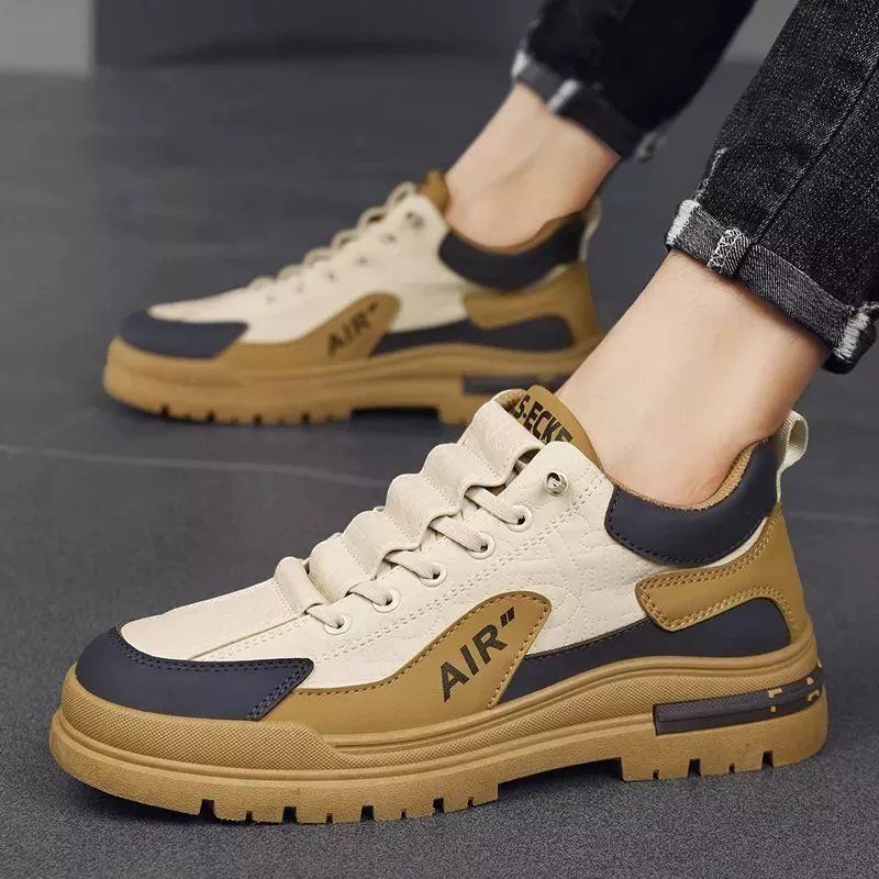 ZZQLM New Shoes for Men Comfortable Lace Up Flat Men's Casual Shoes Outdoor Men's Sneakers Fashion Sport Vulcanized Shoes Male