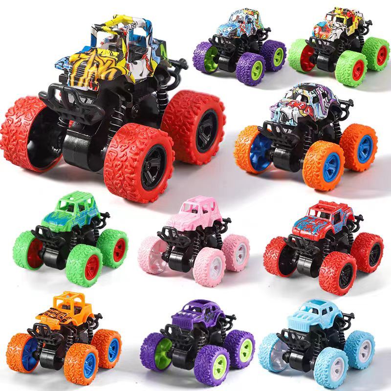 Hot Toys Car Monster Truck Four-wheel Drive Vehicle Stunt Dump Car Inertia Car Toy Dinosaur Pull Back Children Toy Boy Girl Gift