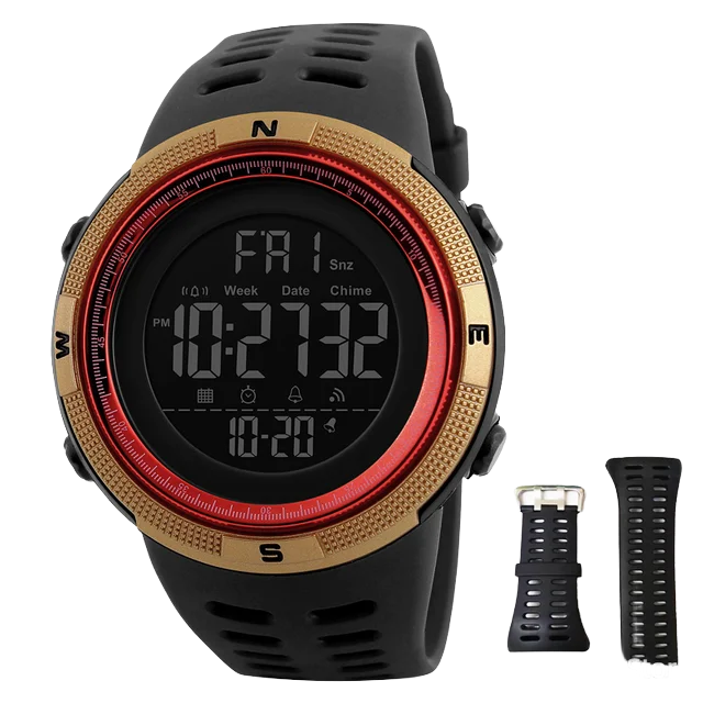 New Sports Digital Watch For Men Waterproof Electronic Countdown Mens Wristwatches Military Clock  Sports Watches+Watch Gift Box