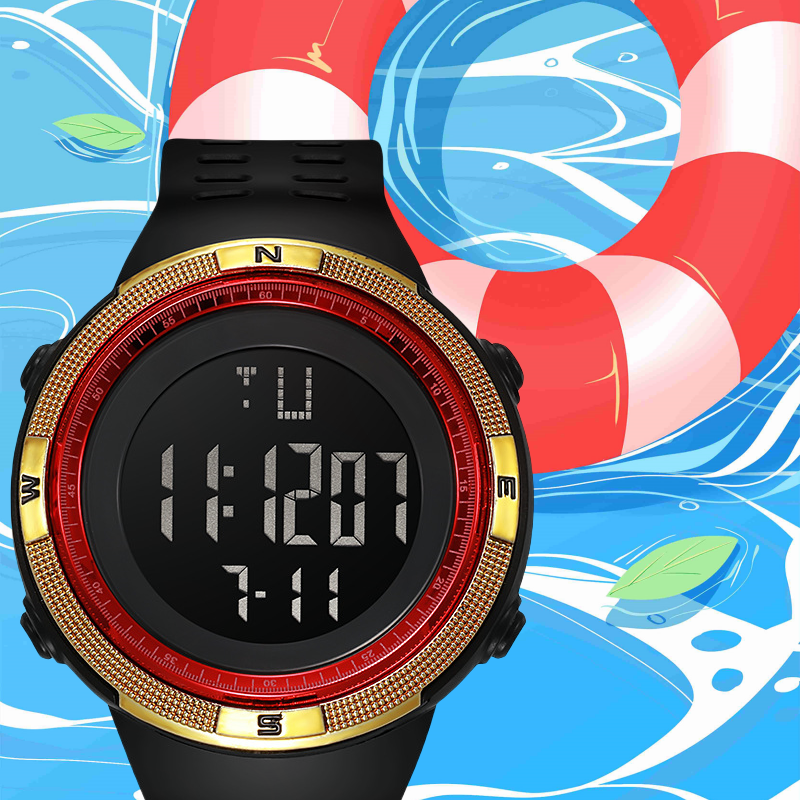 New Sports Digital Watch For Men Waterproof Electronic Countdown Mens Wristwatches Military Clock  Sports Watches+Watch Gift Box