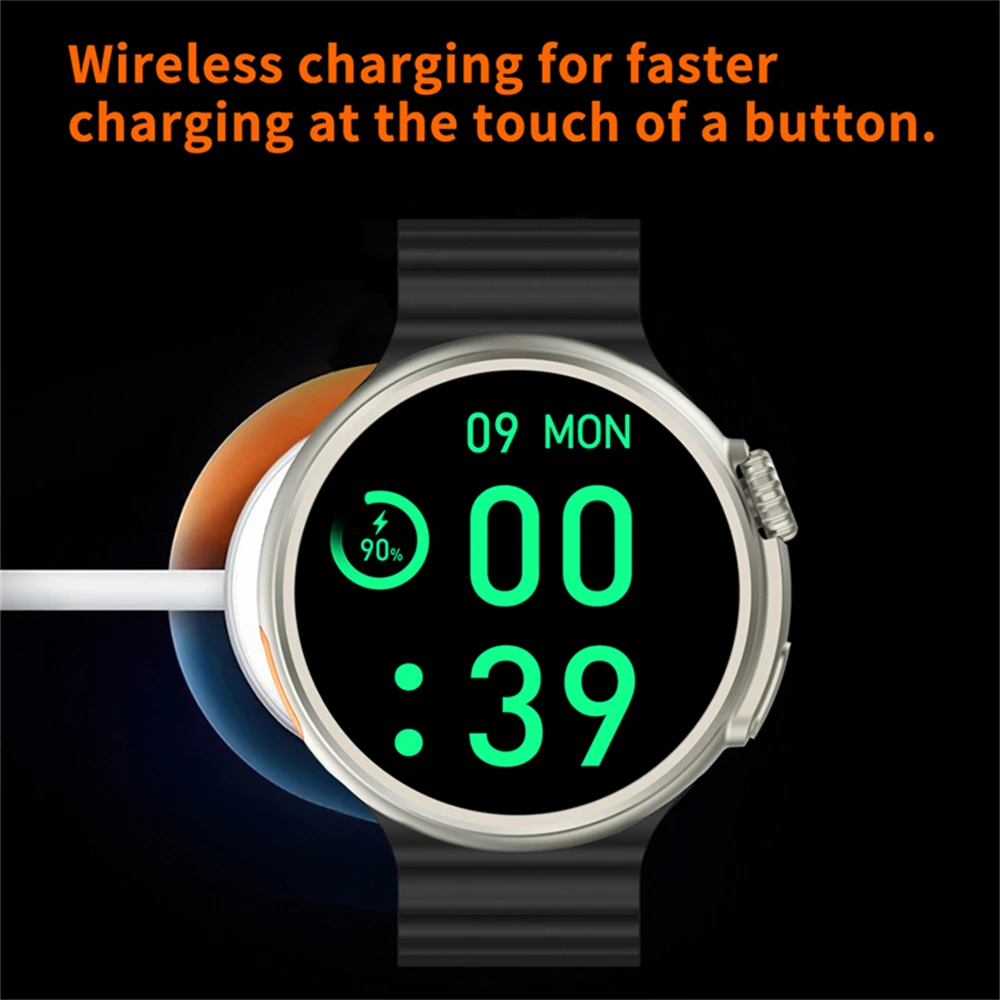 Z78 Ultra Smartwatch NFC Wireless Charging Men Women Smart Watch Bluetooth Call Blood Pressure AI Voice Assistant Game