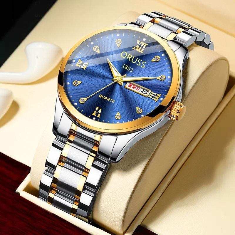 African Popular New Men's Steel Band Quartz Watch Business Automatic Movement Watch Men Glow-in-the-dark Waterproof High-grade Handsome
Angry Men's Watch Business sSyle
