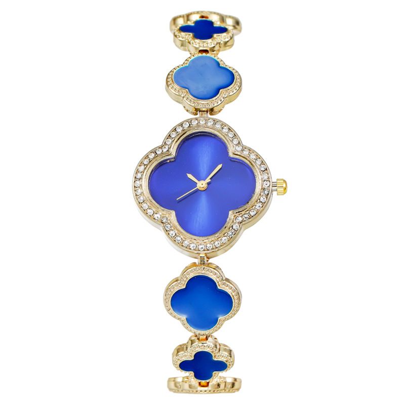 Elegant Luxury New Style Casual Ladies Women's Shell Dial Watches  Fashion Petal Clover Women Clothing Decoration Bracelet Watches Girl Students Popuar Gift Watches