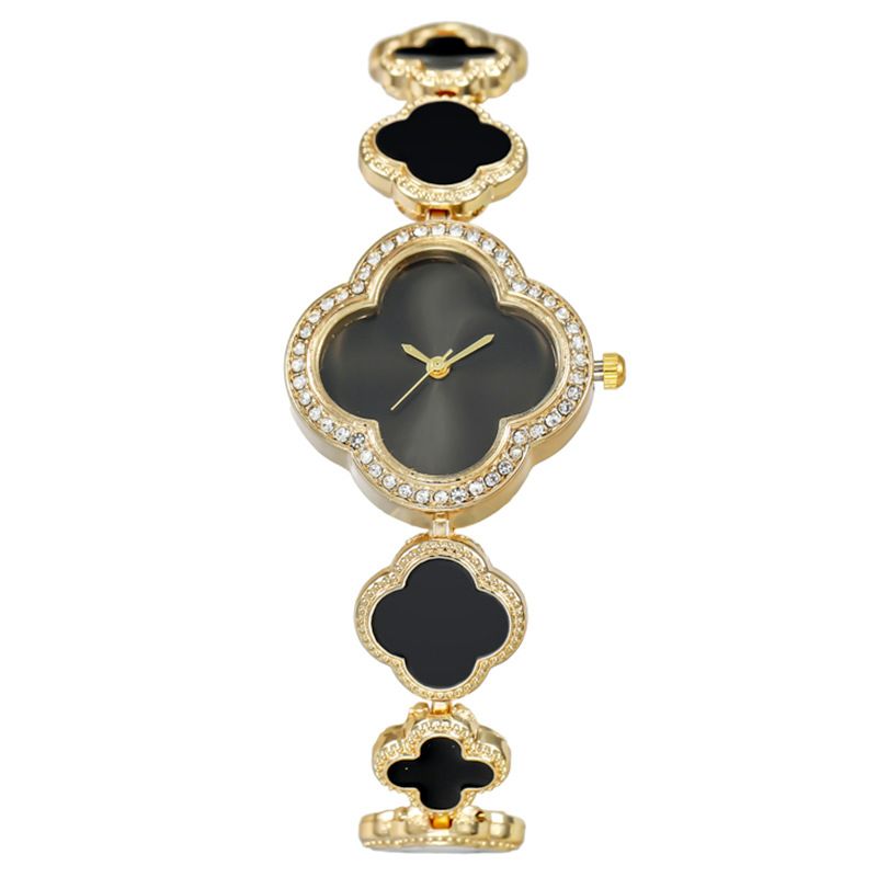 Elegant Luxury New Style Casual Ladies Women's Shell Dial Watches  Fashion Petal Clover Women Clothing Decoration Bracelet Watches Girl Students Popuar Gift Watches