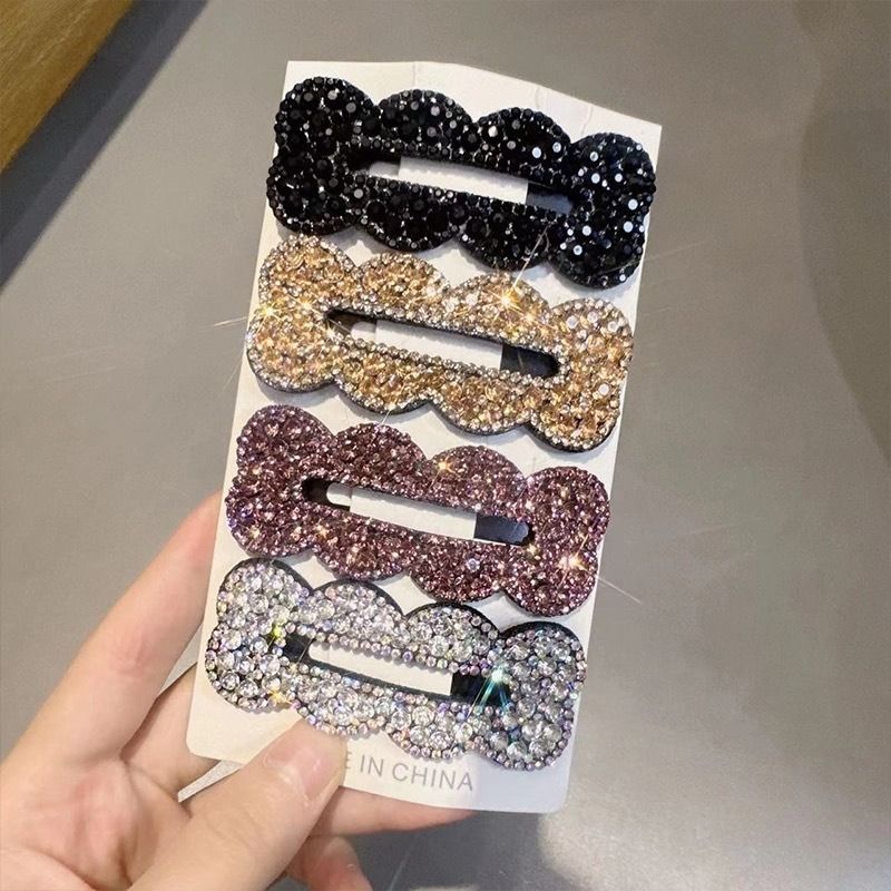 Fashion new 2024 Africa Korean Version Xiaoxiang Wind Ins Hair Clip Rhinobit BB Clip Rhinobit Edge Clip Bangs Hair Clip Headpiece Bangs Side Plush Hair Clip Hair for Wife Children's Hair Hair Clip