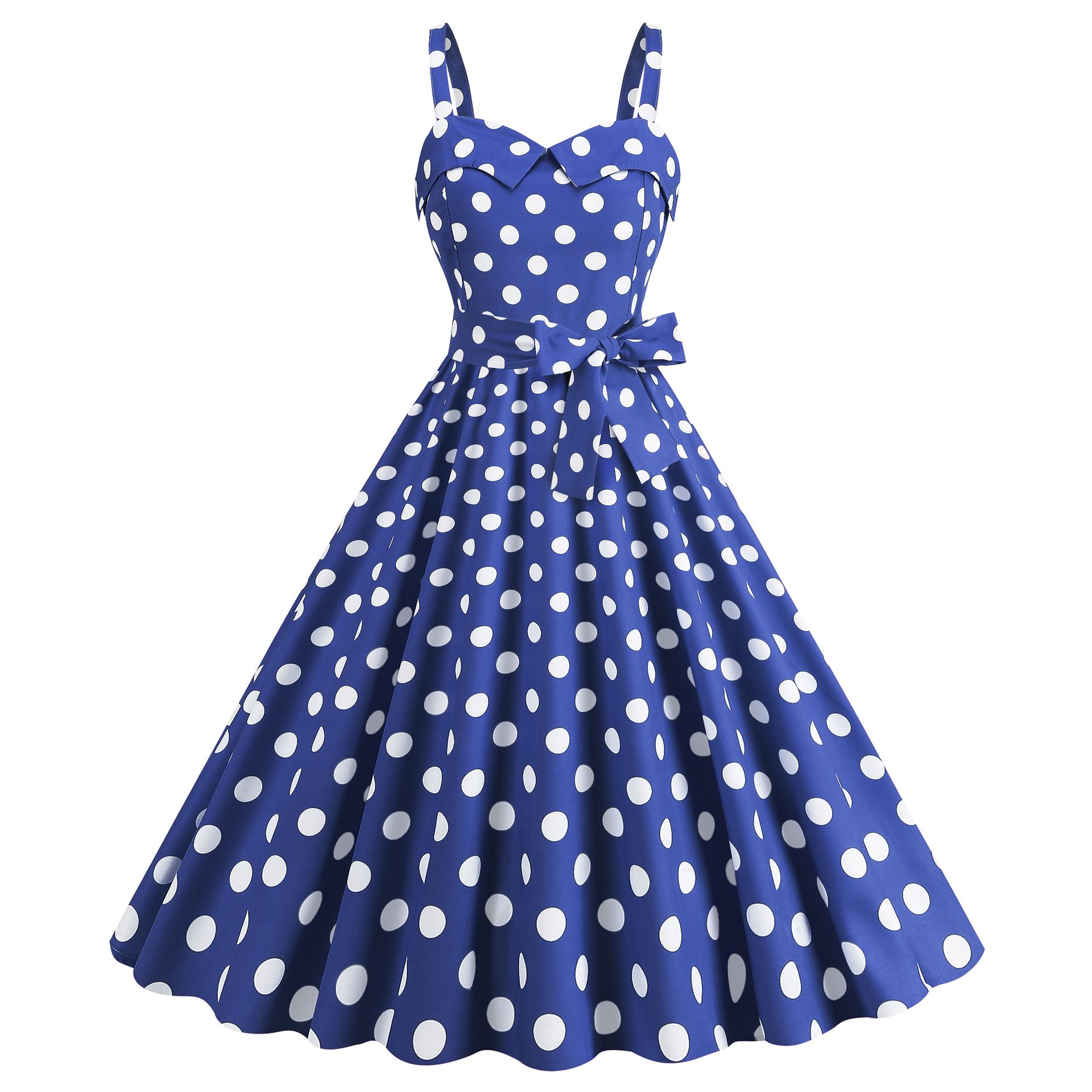 Hot Selling Barbie Pink Suspender Party Casual Polka Dot Women Evening Dresses  Checkered Printed Sweet Girls Students Office Ladies Favorite Shopping Long Swing Skirt
