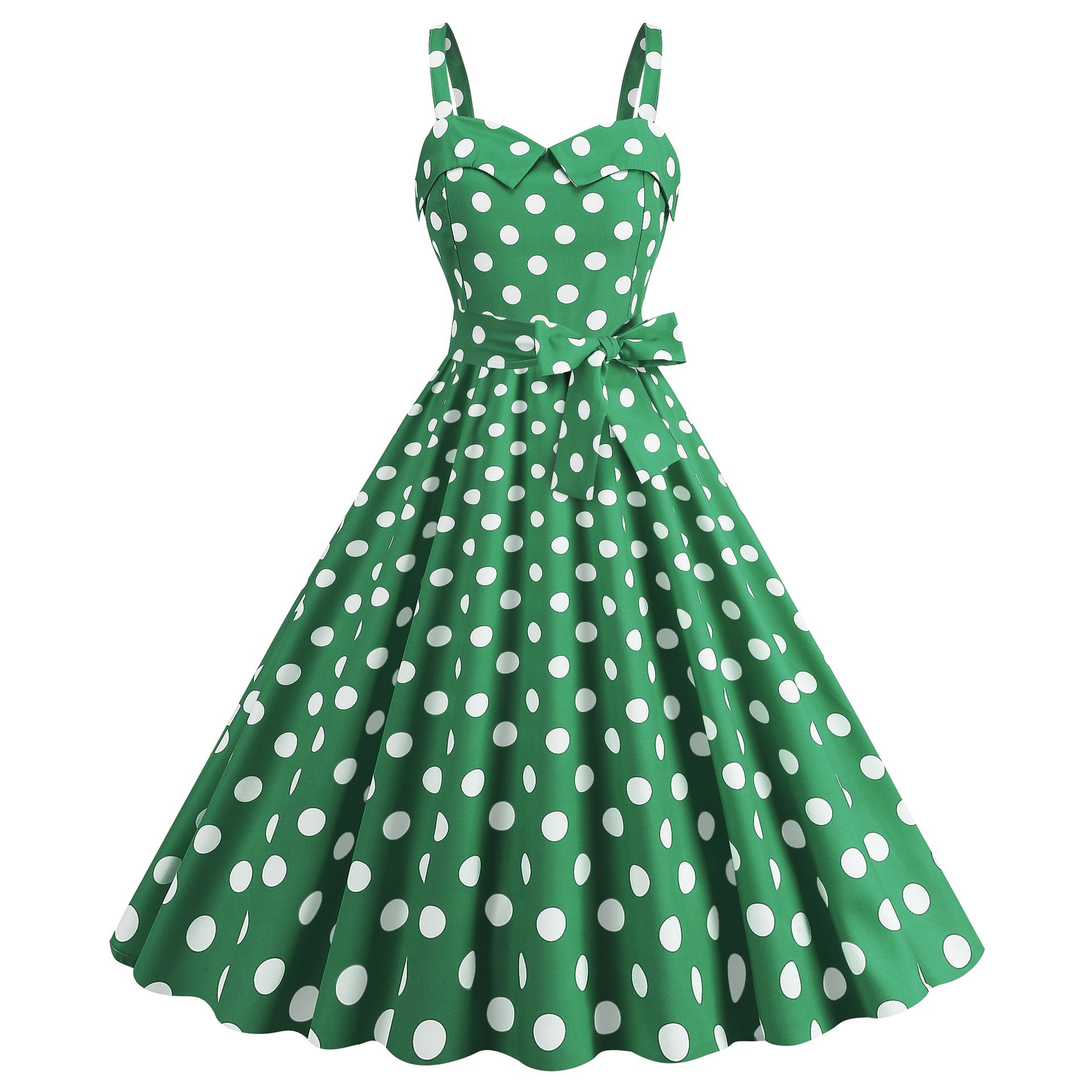 Hot Selling Barbie Pink Suspender Party Casual Polka Dot Women Evening Dresses  Checkered Printed Sweet Girls Students Office Ladies Favorite Shopping Long Swing Skirt
