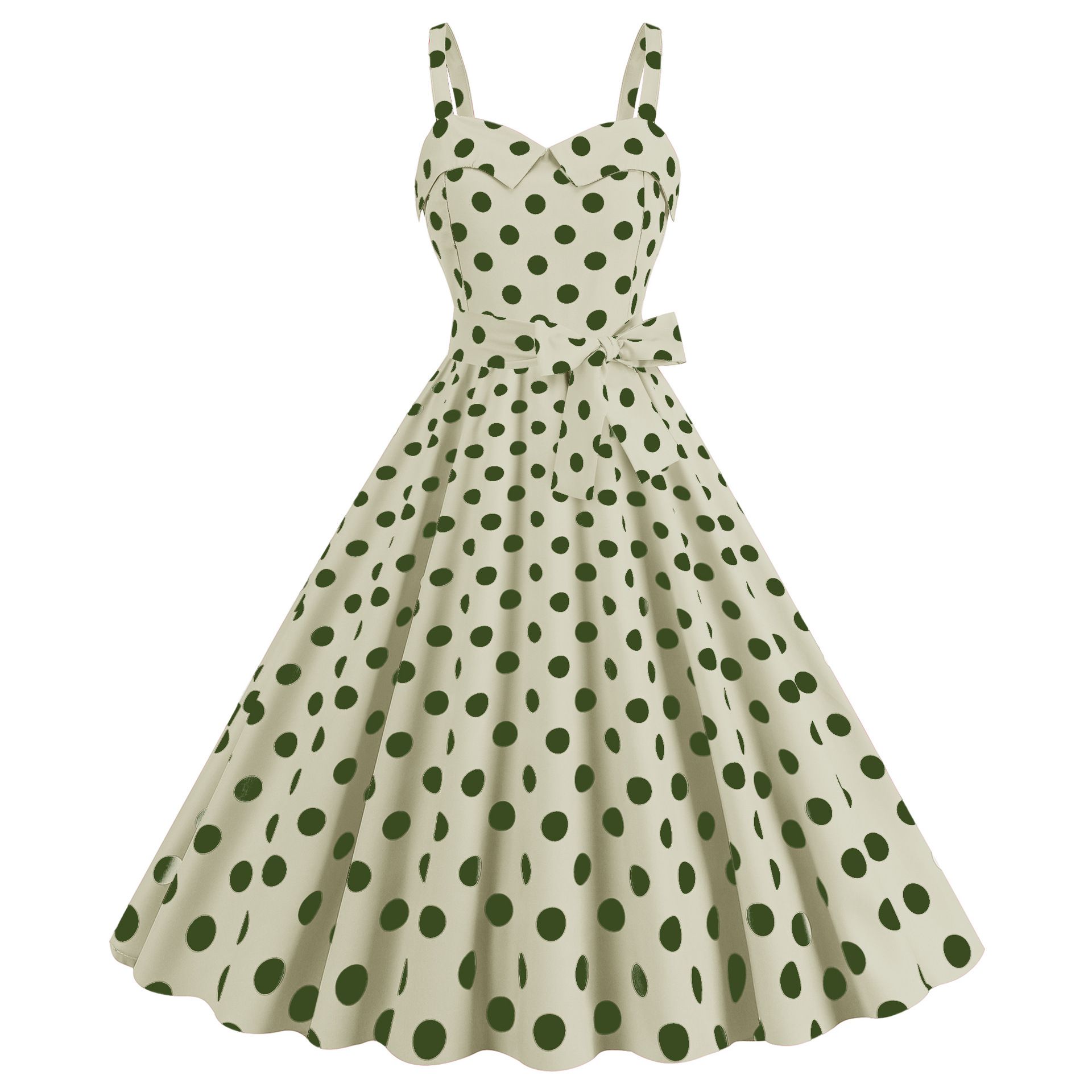 Hot Selling Barbie Pink Suspender Party Casual Polka Dot Women Evening Dresses  Checkered Printed Sweet Girls Students Office Ladies Favorite Shopping Long Swing Skirt