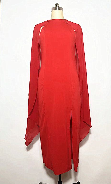 Hot Selling European and American Style Women's Chiffon Patchwork Grand Queen Evening Dress Parties Concerts Celebrations Lady Formal Dress  Girls Model Long Skirt