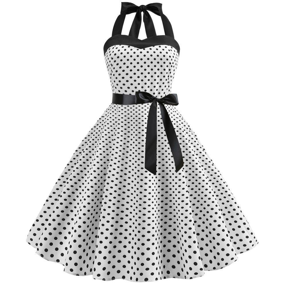 Large Quantity Selling New Polka Dot Strapless Women Evening Dresses Retro Large Hem Girls Long Skirts Parties Concerts Girls Formal Casual Dress