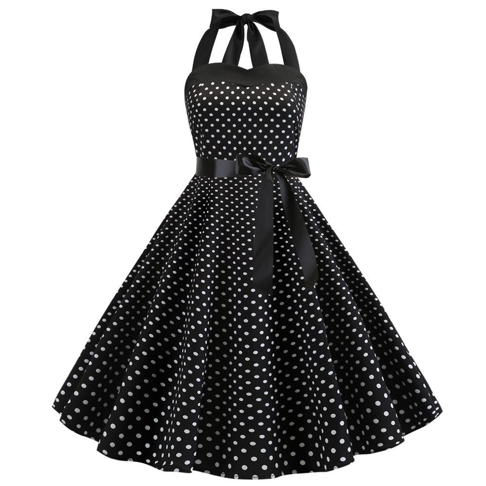 Large Quantity Selling New Polka Dot Strapless Women Evening Dresses Retro Large Hem Girls Long Skirts Parties Concerts Girls Formal Casual Dress