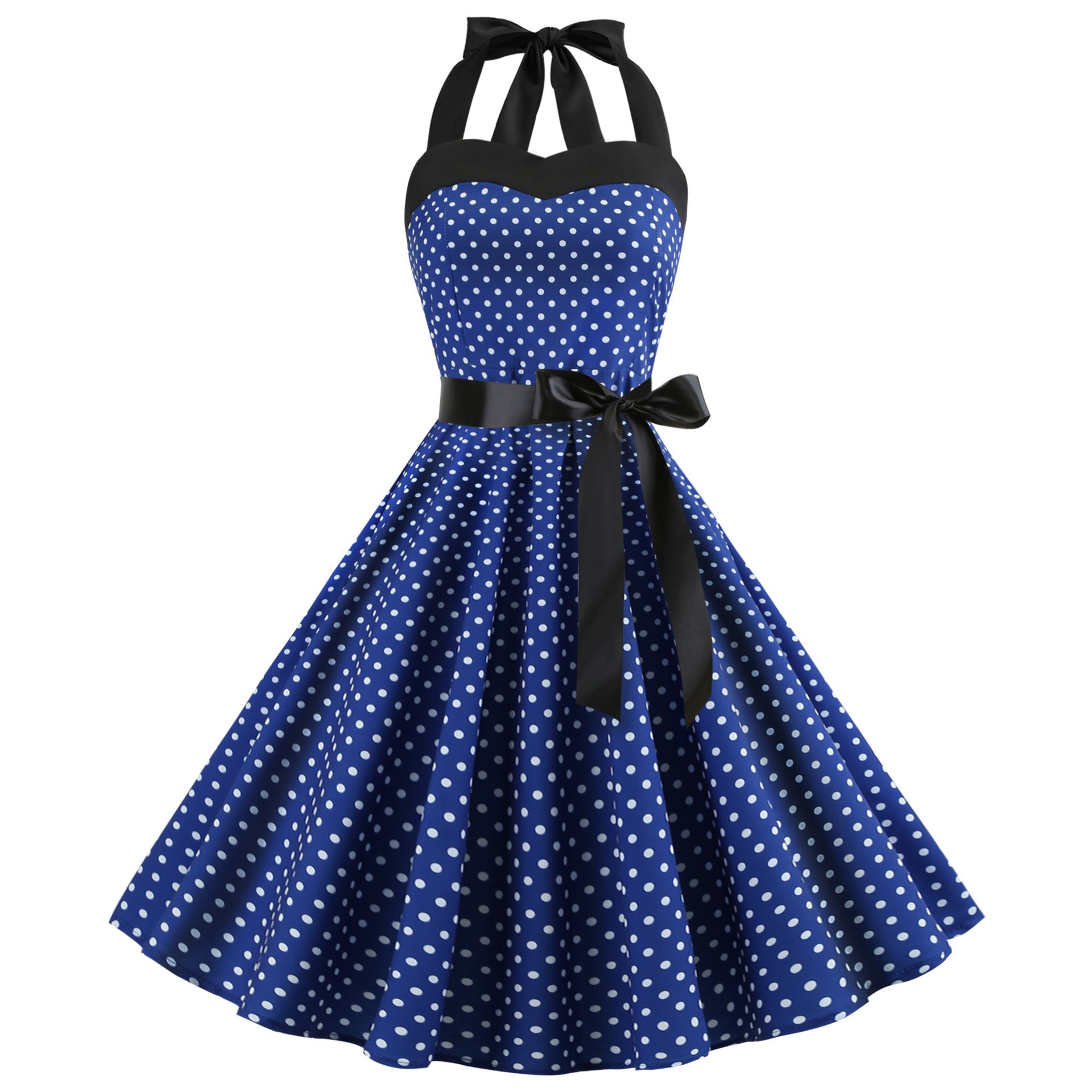 Large Quantity Selling New Polka Dot Strapless Women Evening Dresses Retro Large Hem Girls Long Skirts Parties Concerts Girls Formal Casual Dress